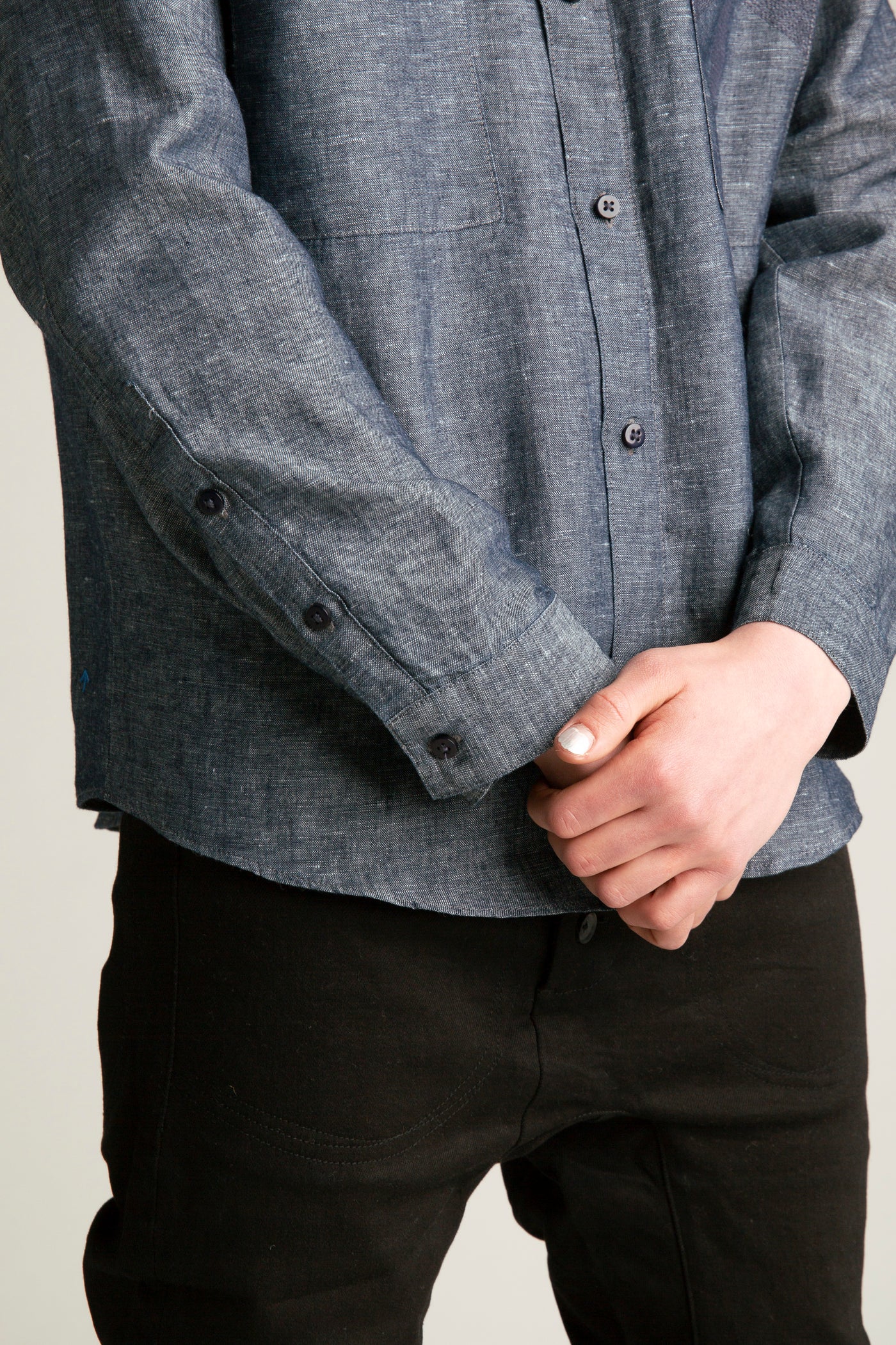 Denim Linen Shirt for Men | Blue