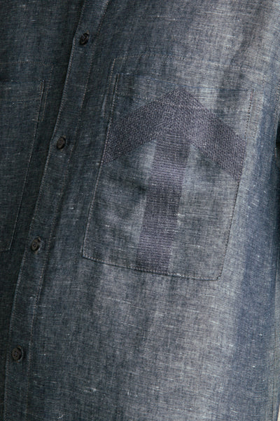 Denim Linen Shirt for Men | Blue