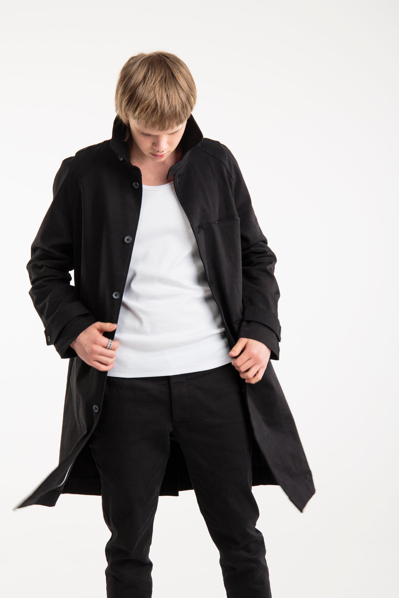 Denim coat for men | Black