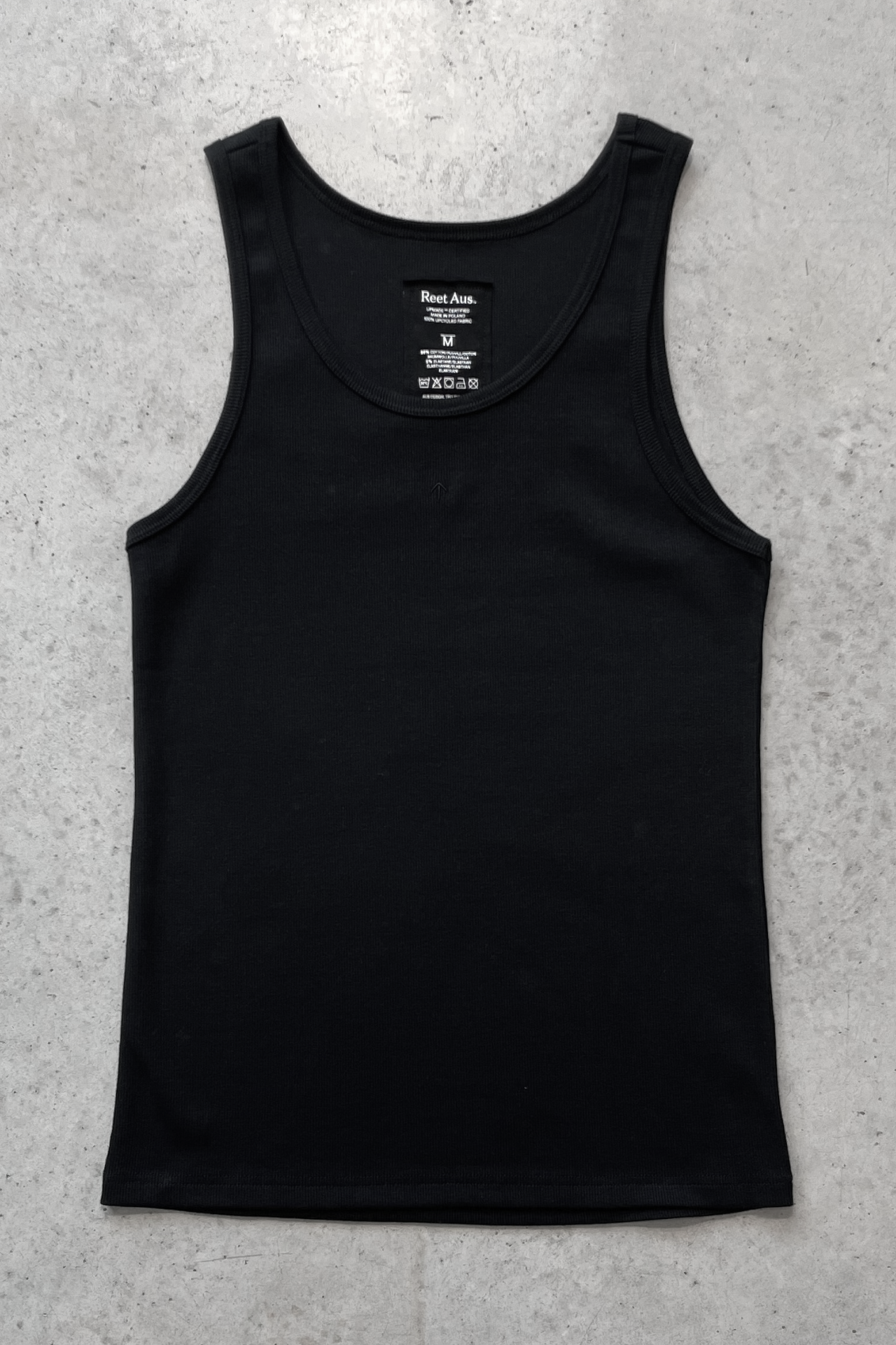 Tank top for men, Basic with arrow embroidery | Black, black