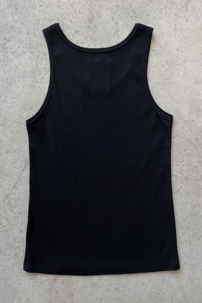 Tank top for men, Basic with arrow embroidery | Black, black