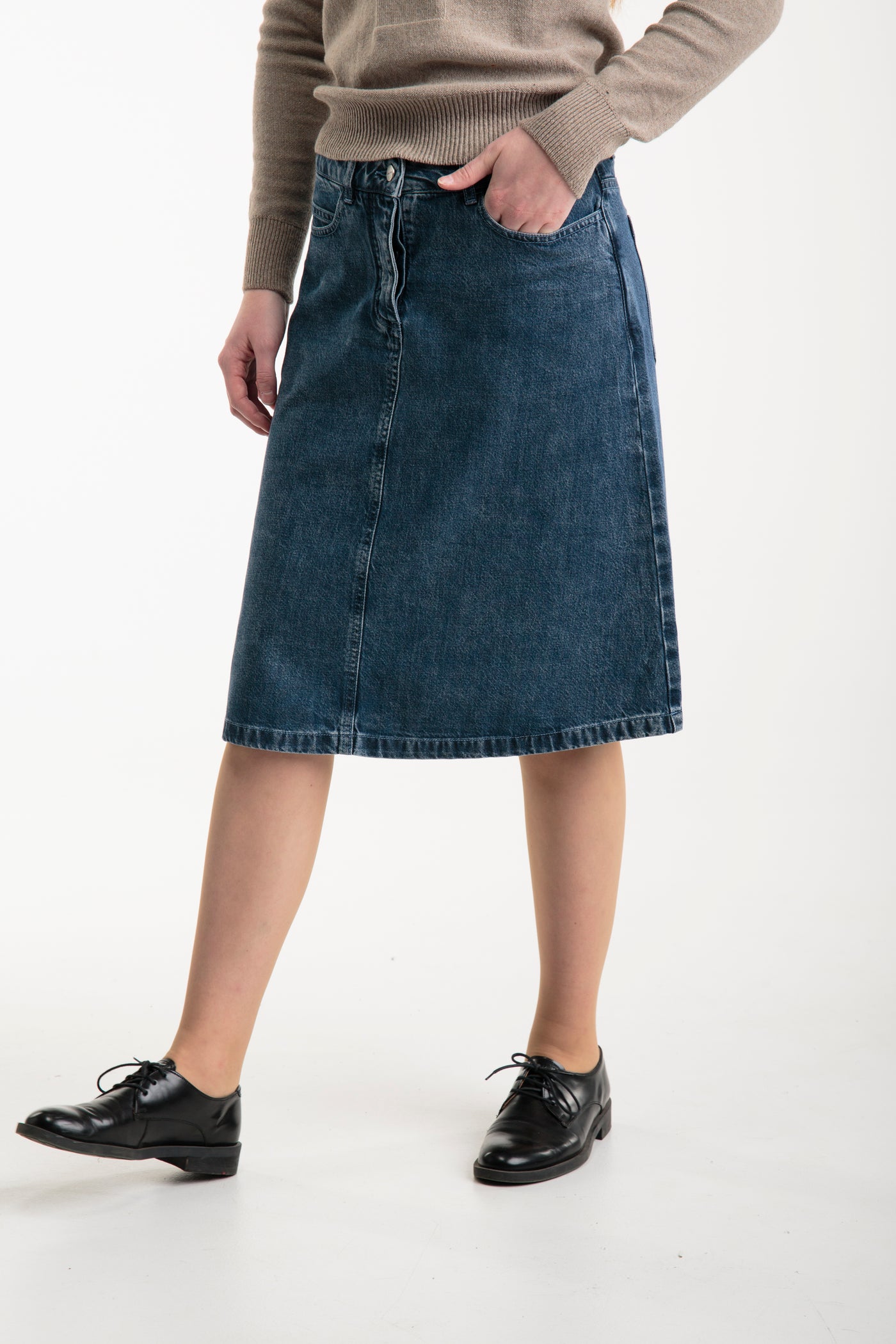 Recycled Denim Skirt | Blue