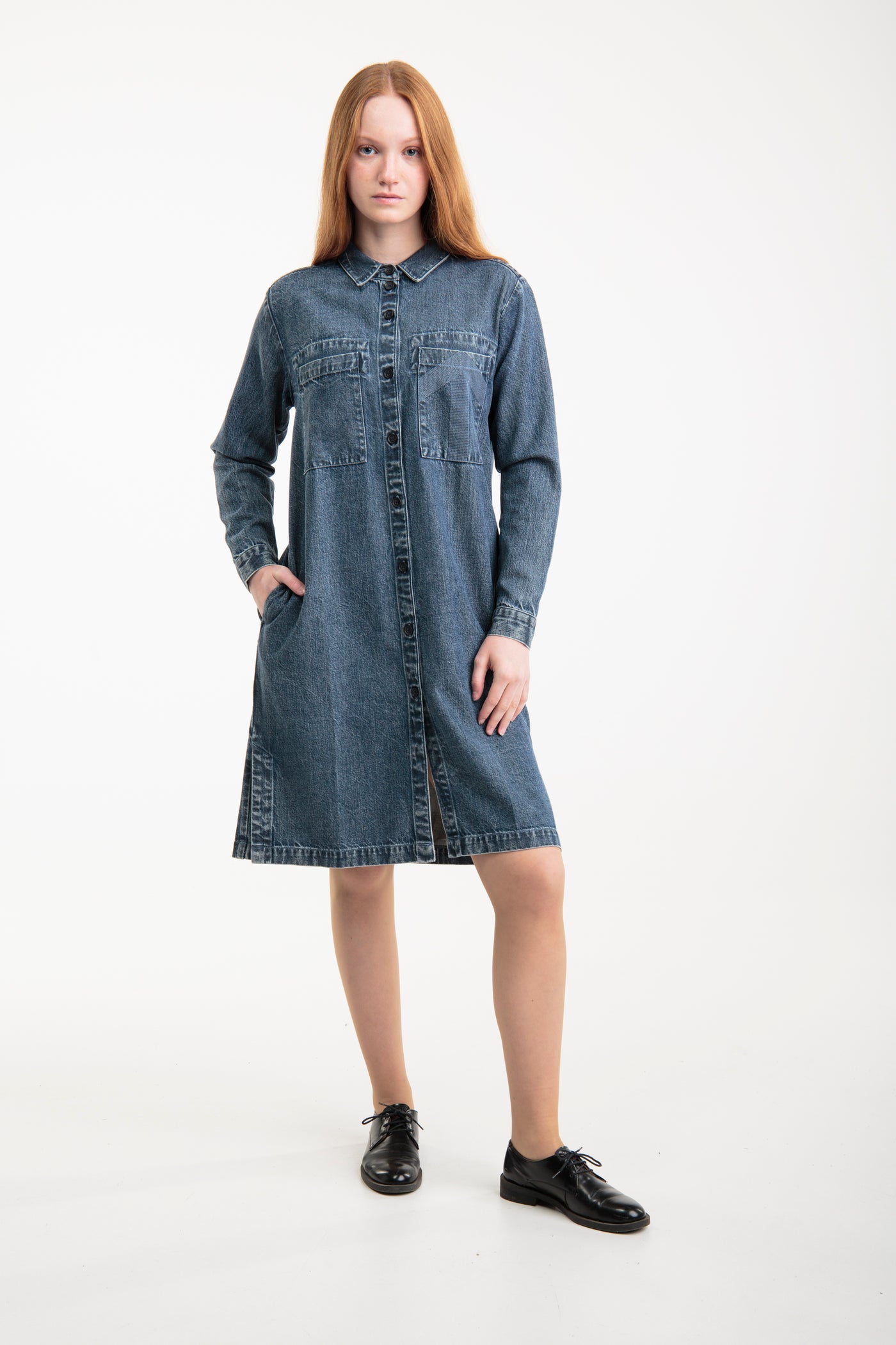 Recycled Denim Dress | Blue