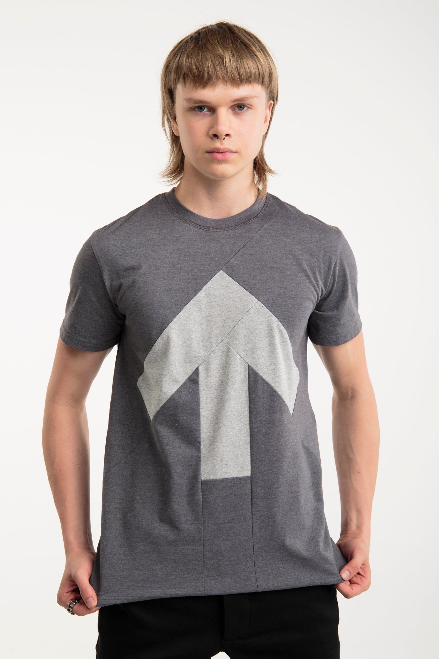 Up-shirt for men | Grey, light grey